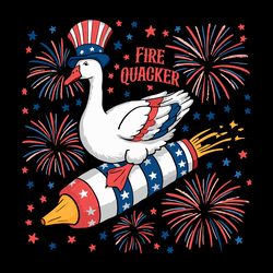 independence day fire quacker goose svg digital download files