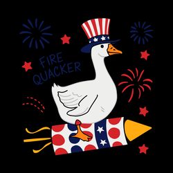 funny fire quacker silly goose fireworks svg