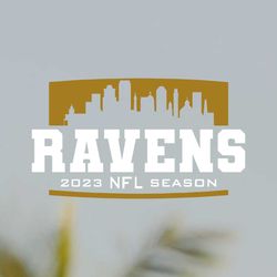 ravens 2023 nfl season skyline svg file digital download