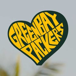 green bay packers heart svg file cricut digital download