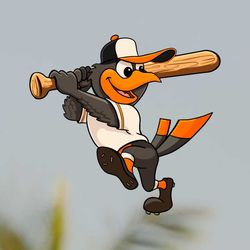 the oriole bird mascot baltimore baseball svg file digital download