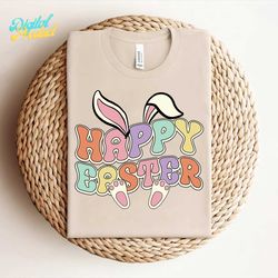 -retro happy easter png sublimation