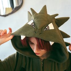 Custom Tyranitar Pokemon Inspired Kigurumi (adult Onesie, Pajama)