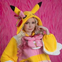 custom pikachu pop-star pokemon inspired kigurumi (adult onesie, pajama)