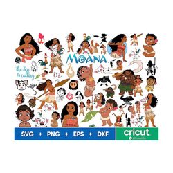 moana svg bundle, moana svg files for cricut, baby moana png, princess svg for shirts, birthday girl svg cut files, moana clipart