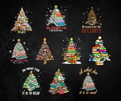 christmas book tree svg png, christmas gift, book lovers png, bookworm christmas png, gift for teachers, school christma