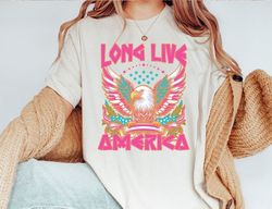 long live america sublimation design png digital download printable eagle pink usa flag 4th of july independence day pat