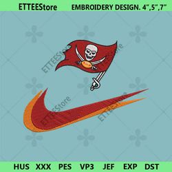 tampa bay buccaneers nike swoosh embroidery design download