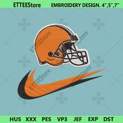 cleveland browns nike swoosh embroidery design download png