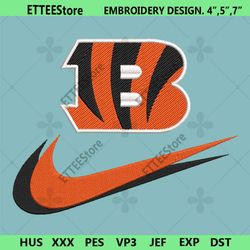 cincinnati bengals nike swoosh embroidery design download png