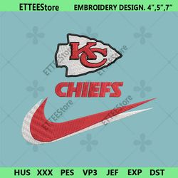 kansas city chiefs nike swoosh embroidery design download