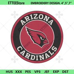 arizona cardinals embroidery files, nfl embroidery files, cardinals embroidery file