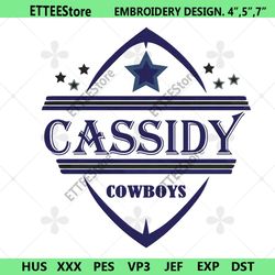 cassidy cowboys embroidery file, dallas cowboys embroidery download file, cowboys embroidery files