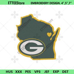 green bay packers embroidery files, nfl embroidery files, green bay packers file