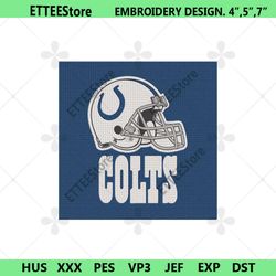 colts helmet nlf logo machine embroidery design