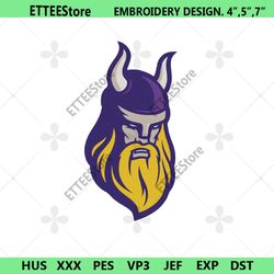 minnesota vikings iconic logo embroidery files, nfl embroidery files, minnesota vikings file