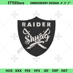 oakland shwag football logo embroidery, oakland raiders embroidery, oakland design file