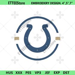 colts horseshoe logo machine embroidery design file