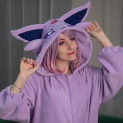 Custom Espeon Pokemon Inspired Kigurumi (adult Onesie, Pajama)