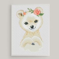 cross stitch pattern bear