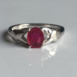 aaa qualily natural ruby ring in 925 sterling silver