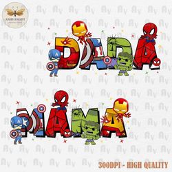 super hero dada png, super hero mama png, heroes png, mother's day png, gift for mom, father's day png, dad png, dad lif