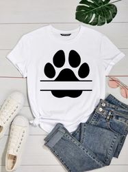 dog paw banner svg t-shirt design png svg digital file instant download