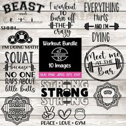 workout svg bundle workout png bundle workout girl t-shirt design jpeg dfx eps digital file instant download