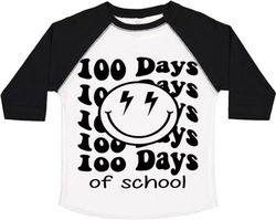 100 days of school retro smile face shirt svg design cricut silhouette cameo png svg digital file