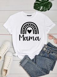 mama svg boho rainbow mama mom t-shirt design png svg digital file instant downlo