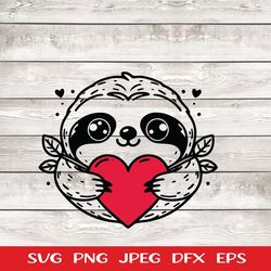 sloth svg cute sloth png valentine valentines love heart love shirt t-shirt design sublimation png dtf digital file inst