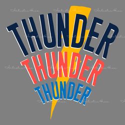 okc thunder 3x thunder basketball svg digital download