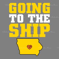 going to the ship iowa map heart svg digital download files