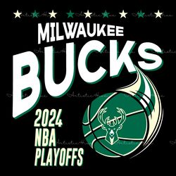 milwaukee bucks basketball 2024 nba playoffs svg