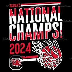 south carolina womens basketball 2024 national champions swish svg