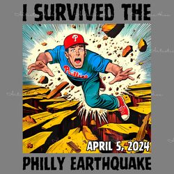 i survived the philly earthquake baseball png