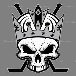 skull crown hockey los angeles kings svg digital download
