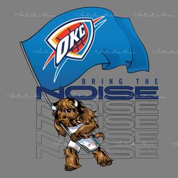 oklahoma city thunder rumble flag bring the noise png