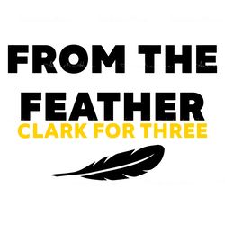 caitlin clark from the feather clark for three svg
