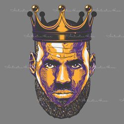 king james lebron crown lakers basketball png