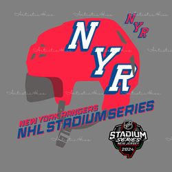 ny rangers 2024 stadium series hockey helmet svg digital download