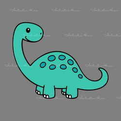 cute dinosaur layered svg cut file for cricut silhouette baby brontosaurus clipart dino pn