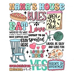 nanas house rules expect to be spoiled svg