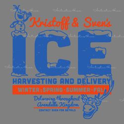 frozen kristoff and svens ice harvesting and delivery svg