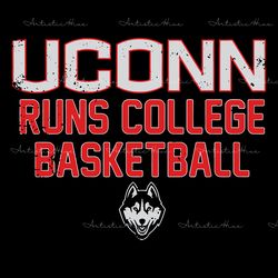 uconn runs college basketball retro svg digital download