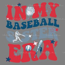 retro in my baseball sister era svg digital download files