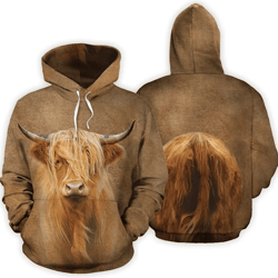 personalized cow hunting all over print hoodie zip hoodie fleece hoodie 3d, cow hunting hoodie zip hoodie 3d