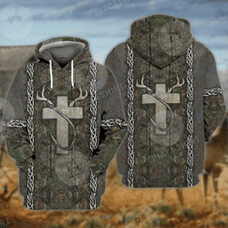 personalized deer hunting all over print hoodie zip hoodie fleece hoodie 3d, deer hunting hoodie zip hoodie 3d t131