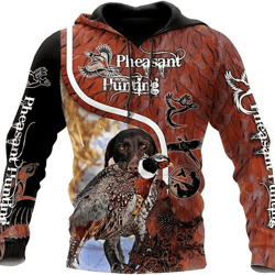 personalized pheasant hunting all over print hoodie zip hoodie fleece hoodie 3d, pheasant hunting hoodie zip hoodie 3d 3