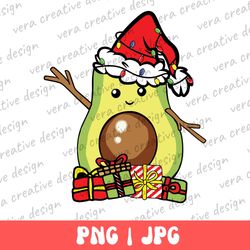 avocado ho ho christmas png, funny avocado png, santa avocado png, merry christmas png, vegan christmas png, avocado png